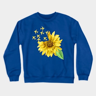 Sunflower,Travel Sunflower,plane sunflower,Cute Vacation, Summer 2020 Crewneck Sweatshirt